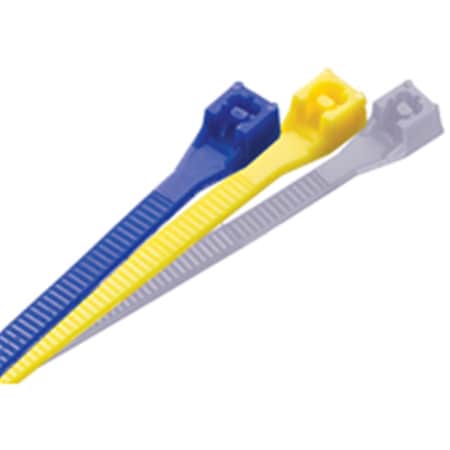 Vortex Cable Tie Assortment, 4 in, 8 in L, Blue, Gray, Yellow, Nylon 6/6, 18 lb, 75 lb Strength VO106669